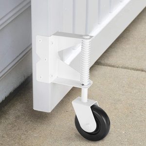 Kit de roulettes pour portail avec <span class=keywords><strong>ressort</strong></span> pour clôtures en bois, roue d'aide au portail robuste, roue de support de portail - Product Image 4