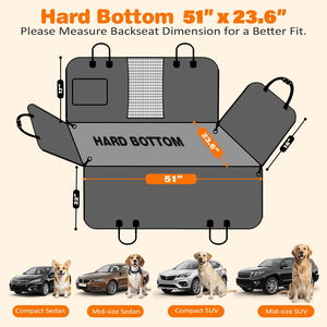 Funda Protectora Rígida para Asiento Trasero de Coche para Perros, Extensor de Asiento Trasero para Perros, Hamaca para Perros, Cama de Camping para Viajes en Asiento Trasero de Coche, SUV, Camioneta - Product Image 4