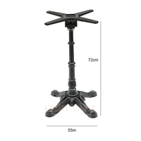 Pieds de table de salle à manger d'extérieur modernes en aluminium moulé de 4 pieds, base de meubles pour hôtel