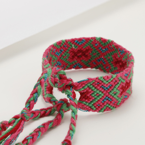 Népal pas cher chanceux tissé tressé large réglable femmes bracelets mexicains faits à la main - Product Image 5