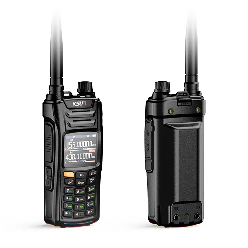KSUN UV85D 10W güç NOAA hava tahmini FM verici GPS Ham iki yönlü radyo kablosuz interkom uzun menzilli Walkie Talkie