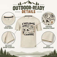 Fabricant de t-shirts graphiques personnalisés, impression cyclisme et camping, OEM ODM, tee-shirts à marque privée, vente en gros