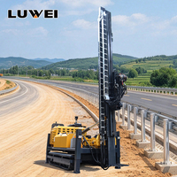 Pile driver photovoltaïque intelligent 3-en-1 pour la construction de fermes solaires : piquage, tirage et forage