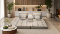 Biaoguan Arabisches Majlis Modernes Echtleder-Sofa-Set, Faltbar in Box, Modulares Sofa für den Heimgebrauch mit 3 Jahren Garantie