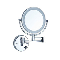 Bathroom Makeup Mirror Magnifying Double Side Mirror Round Metal Wall Mirror