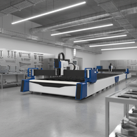 Máquina de Corte y Grabado Láser de Fibra Industrial de Alta Velocidad para Metal con Control CNC, Sistema Cypcut y Refrigeración por Agua