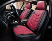Coussin de siège en cuir, ensemble complet pour Rav 4 Golf Mondeo CC, design sportif 3D universel, housses de siège de voiture