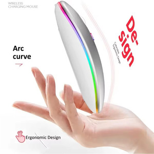 <span class=keywords><strong>Souris</strong></span> optique ultra-mince rechargeable avec rétroéclairage LED RVB 1600 DPI, 4D, sans fil 2,4 GHz pour ordinateur portable/PC, interface USB <span class=keywords><strong>Bluetooth</strong></span> 3D - Product Image 3