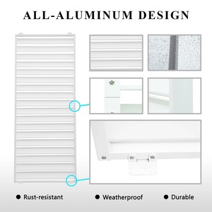 Pantalla de privacidad de aluminio de tamaño personalizado, pared de obturador lateral para pérgola exterior, presión natural, a prueba de viento para accesorios de balcón - Product Image 5