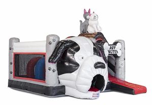 Chó và mèo theo chủ đề lâu đài <span class=keywords><strong>bouncy</strong></span>, lâu đài <span class=keywords><strong>bouncy</strong></span> bơm hơi với Combo Vật nuôi trượt - Product Image 2