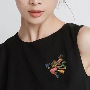 Nuevo Broche de <span class=keywords><strong>Calabaza</strong></span> Vintage de Alta Gama para Mujer, Joyería de Corsage de Bruja de Halloween - Product Image 3