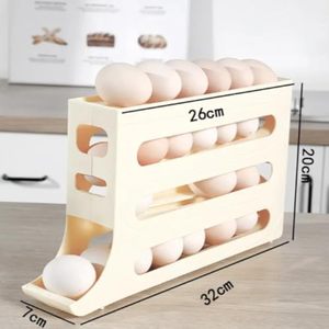 Customizable Food Grade Plastic Rectangle Stand Automatic Rolling 30-Egg Capacity Foldable Leak-Proof Storage Box Ladder Drawer - Product Image 4