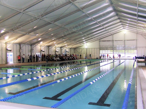 Telaio clear span structure sport stadium roof cover natatory piscina tendone tenda hall capannone in vendita - Product Image 3