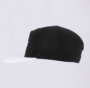 Black 6-Panel Snapback <b>Cap</b> With Embroidered Duck Logo Front Panel Unisex Mesh Casual Hat Adjustable Breathable Waterproof - Product Image 4