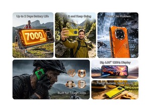 Teléfono Inteligente Resistente Android 16 Cubot KingKong ES 5 Hasta 24GB de RAM (12+12GB) 256GB de ROM Pantalla de 6.88" 120Hz Batería Mega de 7000mAh - Product Image 6
