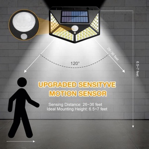 Luz Led de inducción de cuerpo humano para jardín, Sensor de movimiento inteligente, lámparas de pared solares impermeables para exteriores, gran oferta - Product Image 3