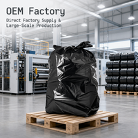 Sacs poubelles noirs personnalisés avec logo, grand format 31*39 pouces, 30 microns, pour déchets domestiques, usine OEM