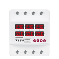 Stabilisateur de tension triphasé CA réglable avec affichage numérique, protection contre les surtensions/sous-tensions, relais de protection 50/60Hz, 63A/100A