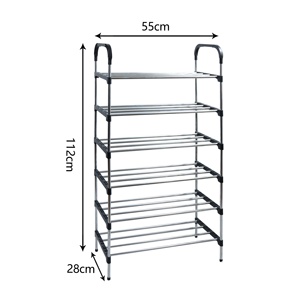 Zapatero Metálico Multifuncional Ajustable, Organizador de <span class=keywords><strong>Zapatos</strong></span> Multiusos, Ahorro de Espacio, Estante <span class=keywords><strong>para</strong></span> <span class=keywords><strong>Zapatos</strong></span> Independiente <span class=keywords><strong>para</strong></span> la Entrada - Product Image 6