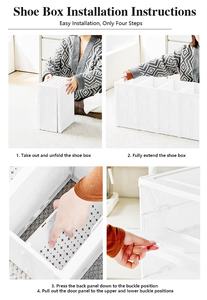 Vendita calda <span class=keywords><strong>in</strong></span> <span class=keywords><strong>plastica</strong></span> impilabile scatola di immagazzinaggio di scarpe per l'organizzazione domestica <span class=keywords><strong>scarpiera</strong></span> <span class=keywords><strong>trasparente</strong></span> - Product Image 5