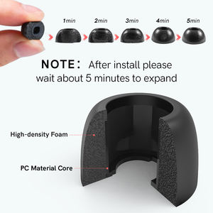 Embouts en mousse à mémoire de forme AhaStyle Premium pour Samsung <span class=keywords><strong>Galaxy</strong></span> <span class=keywords><strong>Buds</strong></span> Pro Confort supérieur Isolation acoustique Ajustement parfait Anti-Si - Product Image 4