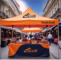 Carpa Plegable Portátil con Marco de Aluminio y Acero, Personalizable con Logotipo y Color, para Eventos al Aire Libre, Ferias Comerciales
