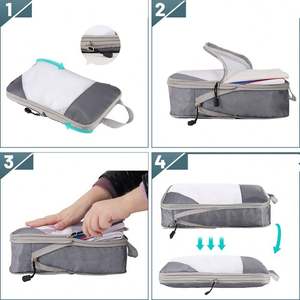 Luxury Expandable Travel Luggage Organizers 6-Pieces Clothing <b>Compression</b> Packing Cubes Pouch <b>Bags</b> - Product Image 5