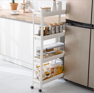 Küchen-LKW-Wagen gestell mit Nachlauf bequeme Bewegungs übertragung abnehmbarer Kunststoff-Aufbewahrung wagen - Product Image 3