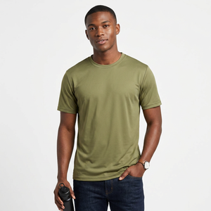 Bulk Supply Premium Cotton <b>Mens</b> Plus Size Knitted T-Shirt Smooth Soft Breathable for Export Buyers - Product Image 1