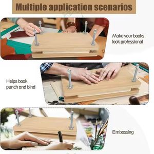 Prensa de libros de bambú Moso Natural 100%, prensa de encuadernación de madera portátil para herramienta de encuadernación hecha a mano - Product Image 6