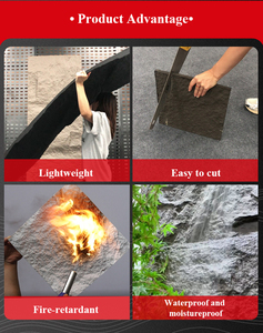 Tablero de <span class=keywords><strong>Madera</strong></span> Sintética PU con Simulación de Grano de <span class=keywords><strong>Madera</strong></span>, Revestimiento de Pared Exterior con Diseño de Piedra Antigua - Product Image 5