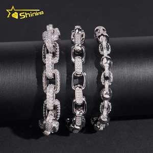 Fine Jewelry 8mm 10mm <strong>Infinity</strong> Iced Out VVS Moissanite <strong>Bracelet</strong> GRA Certificated 925 Silver Men Moissanite Cuban <strong>Bracelet</strong> - Product Image 4