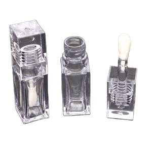 2026 New Arrival Lip Gloss Container Containers, Round Cap and square Lipgloss Tube Cosmetic <b>case</b> with Thick <b>Wall</b> - Product Image 5
