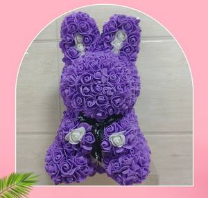 AYOYO OEM Rose Lapin Simulation Fleur Immortelle Mousse Rose <span class=keywords><strong>Maman</strong></span> Cadeau Fête des Mères 2026 - Product Image 3