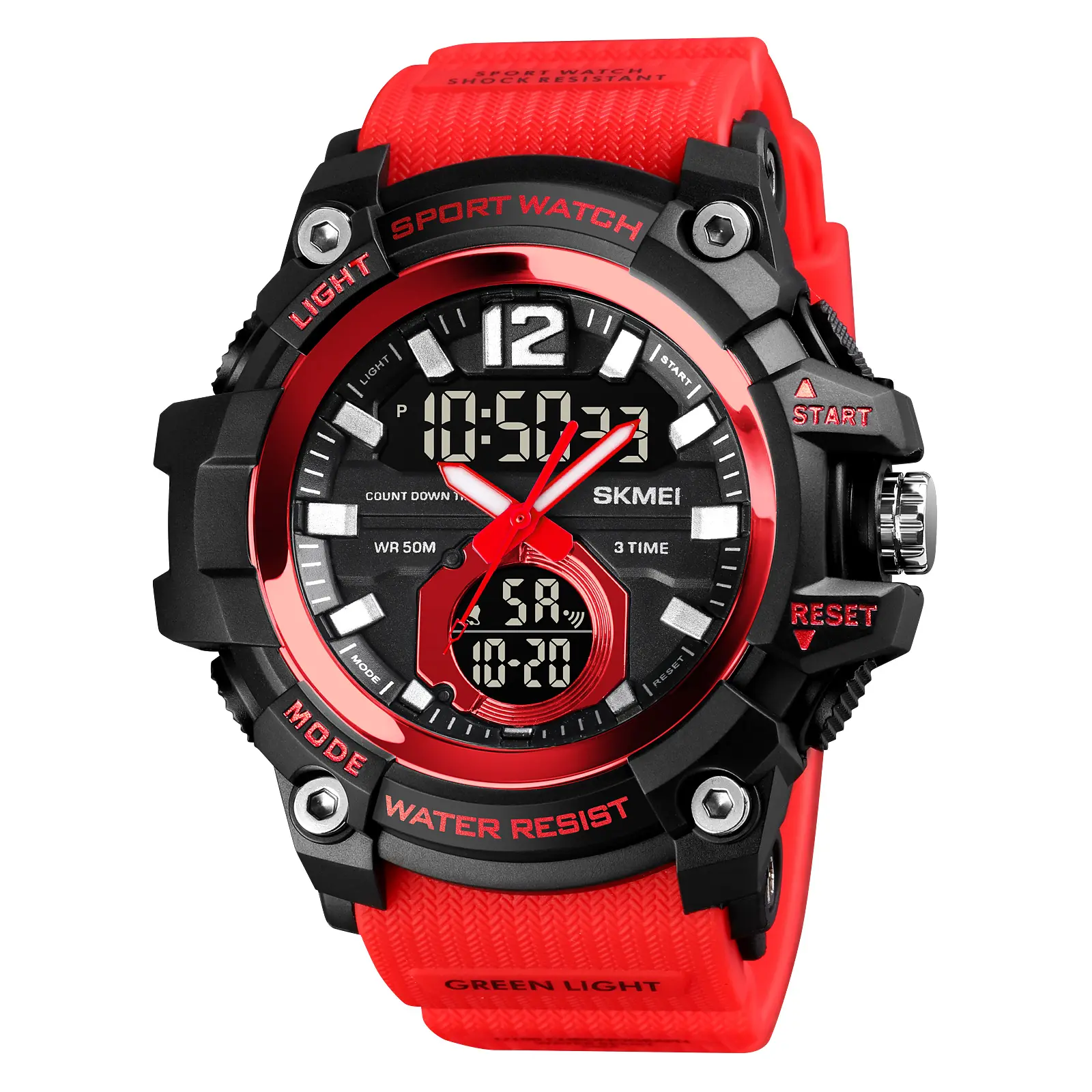 NEW skmei 1725 digital men black waterproof alarm watch sports watches made in china