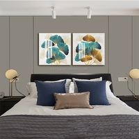 Décoration murale moderne pour la maison, impressions abstraites, peinture HD imprimée UV, feuille dorée nordique, toile, peinture sur porcelaine cristalline