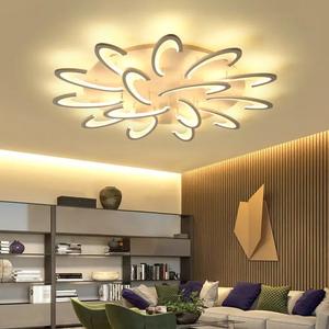 Iluminación de celo forma de flor redonda acrílico LED lámparas de techo delgadas modernas para sala de estar dormitorio - Product Image 1
