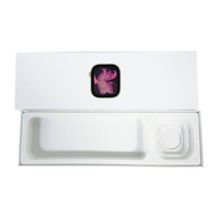 Boîte d'emballage personnalisée pour montre connectée et appareil photo avec fenêtre intérieure à fente dorée pour présentation en magasin et vente en gros