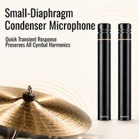 Kit de microphones pour batterie VOXFULL Professional 7 pièces, micros dynamiques et à condensateur pour enregistrement en studio et sonorisation en direct, avec étui de transport