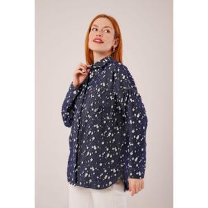 Camisa de Mezclilla Azul con Aspecto Desgastado para Mujer, Marca Lustrin, Blusa de Manga Larga con Botones, Mezcla de Algodón, para Uso Casual, Venta al Por Mayor - Product Image 5