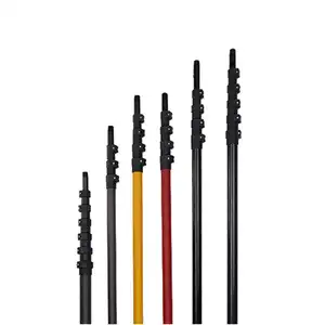 Telescopic Pole Telescoping Extension Telescopic With Various Length Cleaning System Carbon Fiber Braided Sleeve