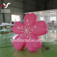 Fleur gonflable géante pour la décoration de lieux extérieurs, décorations de printemps, fleur rose