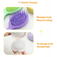 Nouveau style peigne à cheveux pliant peigne à coussin d'air portable pour l'extérieur avec logo personnalisé mignon mini peigne à cheveux avec miroir