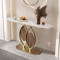 Console moderne de luxe léger en pierre pour couloir, salon et entrée