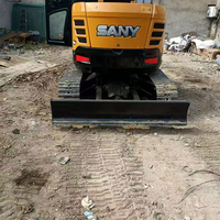 Mini-excavatrice Sany SY35 d'occasion ultra-compacte à oscillation de queue nulle, haute maniabilité, fiable, pour espaces urbains étroits