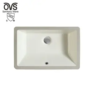 Ovs Modern UPC Porcelain Lavatory White Undermount Washbasins Rectangular Ceramic Under Counter Wash Basin Lobby Bathroom Sinks