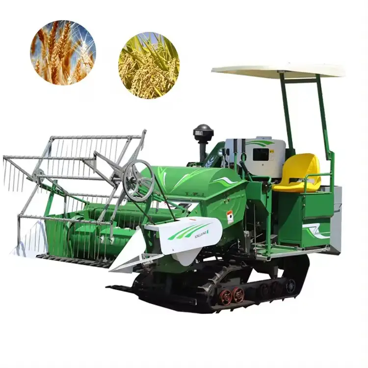 Harvester machine wheat rice combine harvesters mini small combine harvester