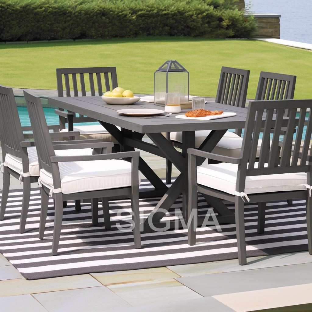 Best quality designer metal set anti-corrosion aluminum outdoor garden dining chairs patio courtyard