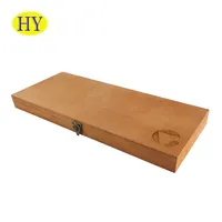 กล่องซิการ์ Humidor ไม้ขนาดใหญ่ที่เป็นของแข็งกล่องซิการ์สีน้ำตาลที่กำหนดเองในกลุ่ม