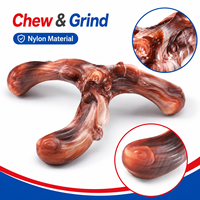 Nouveau design 2026 : Jouet à mâcher pour chien en nylon saveur bœuf, en forme de Y, pour le nettoyage dentaire et le soulagement de l'ennui des chiens de taille moyenne à grande
